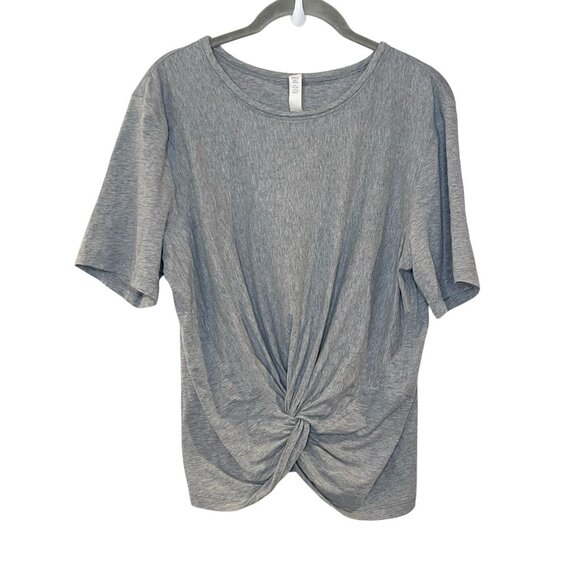 Lululemon Crescent Tee Shirt Heathered Medium Grey  Short Sleeve Soft Size 10 - Picture 1 of 5